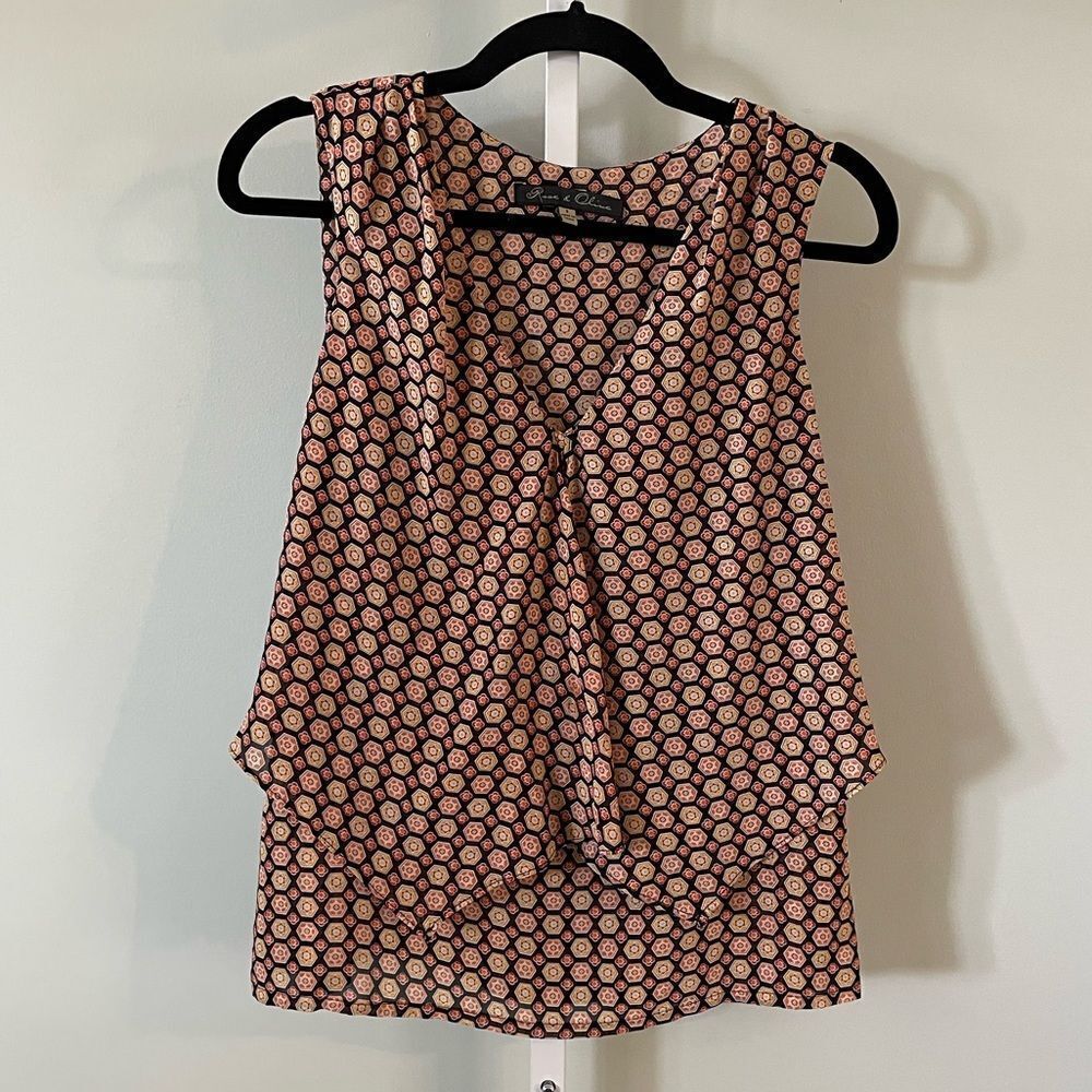 Rose & Olive Patterned Blouse